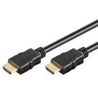 GOOBAY High Speed ​​HDMI (M/M) 2.0 4K 60Hz 18Gbit/s 1m z Ethernet pozlačen črn kabel