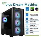 PCPLUS Dream Machine i7 14700F 32GB 2TB SSD RTX 5070 12GB igralni namizni računalnik