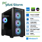 PCPLUS Storm Core i7 14700F 32GB 2TB SSD RTX 5060Ti 8GB Windows 11 Home igralni namizni računalnik