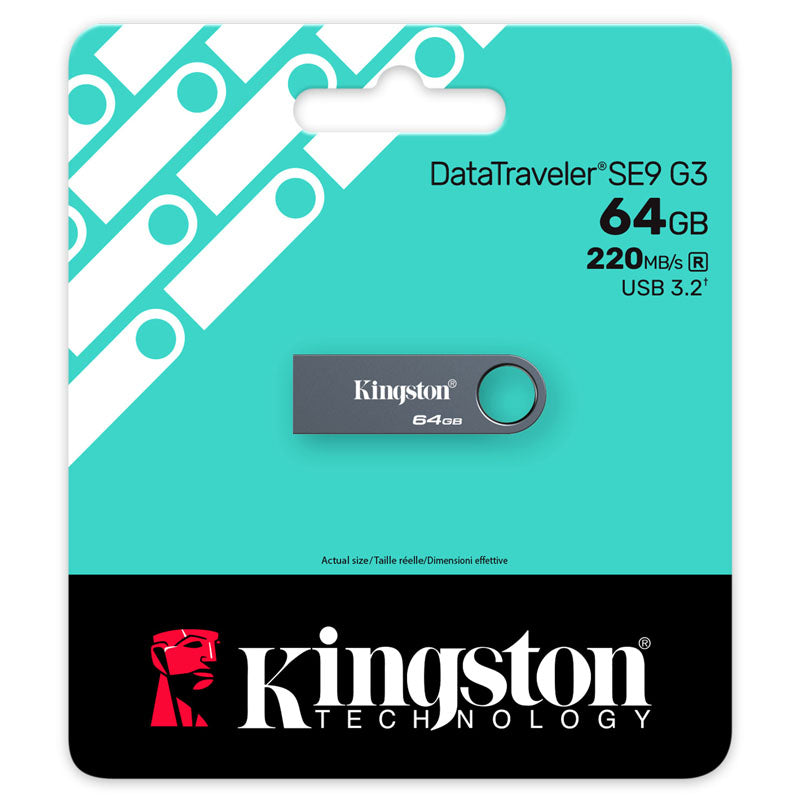 KINGSTON DataTraveler SE9 G3 64GB USB 3.2 Gen1 KE-U2X64-1AC dark nickel USB ključ