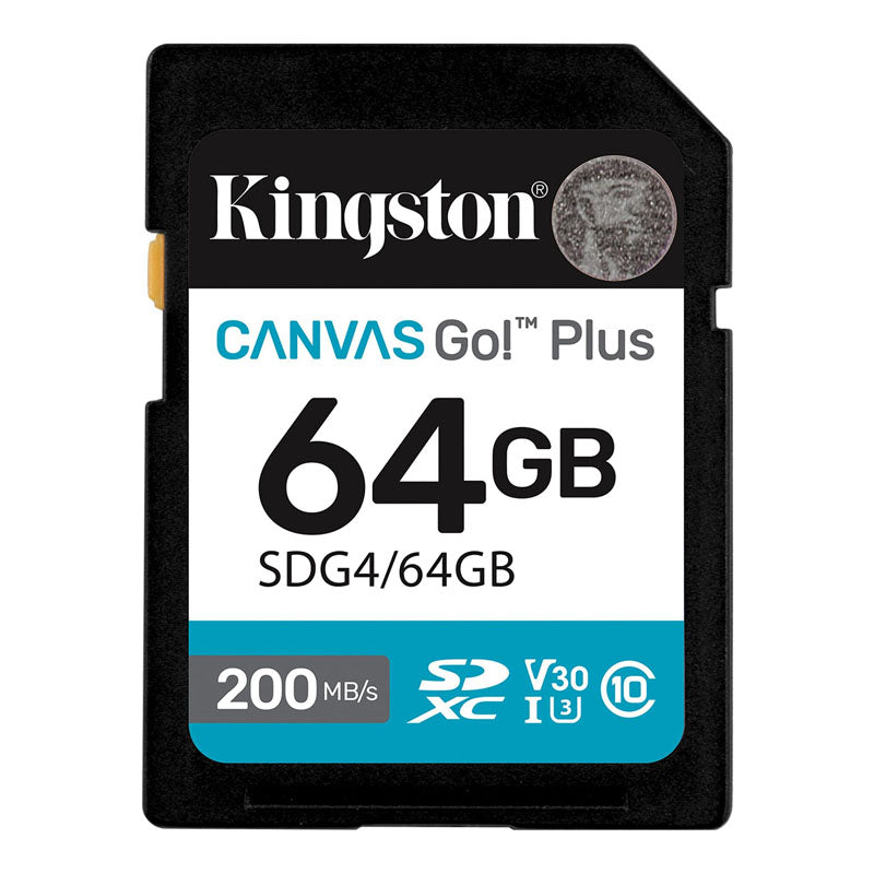 KINGSTON Canvas Go! Plus SD 64GB Class10 UHS-I U3, V30, 4K UHD SDG4/64GB pomnilniška kartica