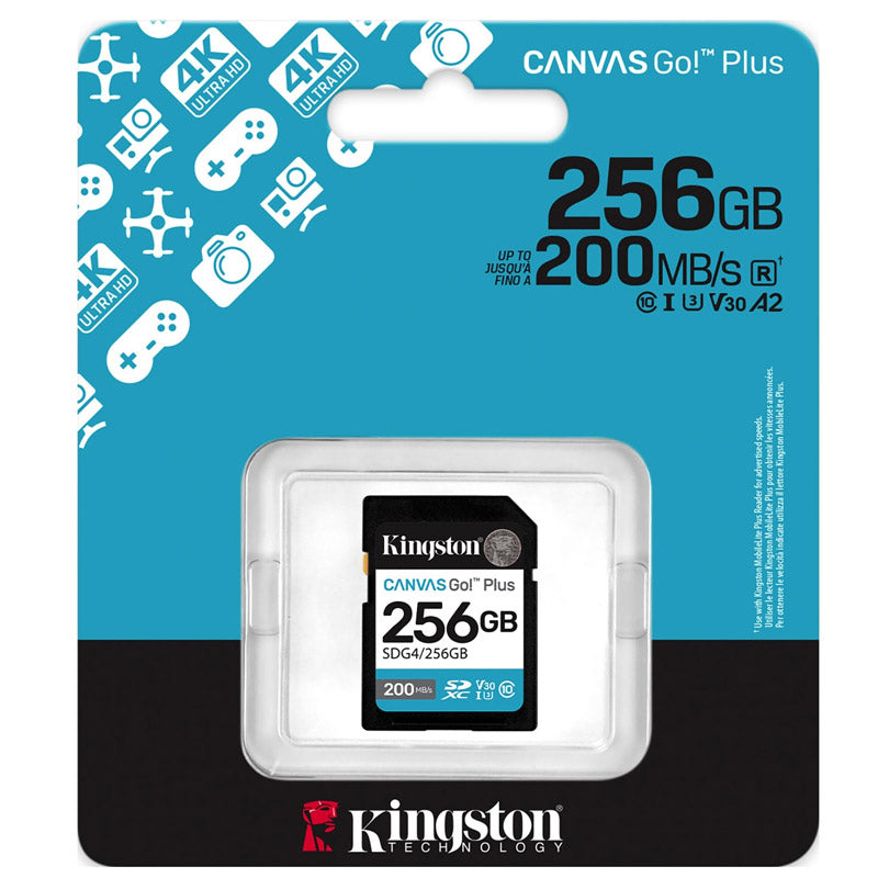 KINGSTON Canvas Go! Plus SD 256GB Class 10 UHS-I U3 V30 SDG4/256GB spominska kartica