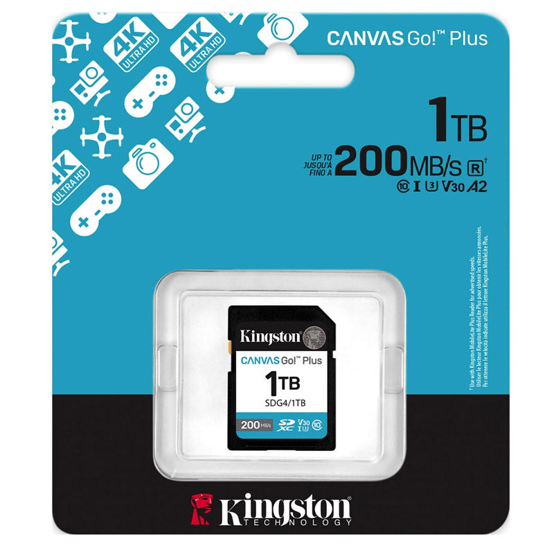 KINGSTON Canvas Go! Plus SD 1TB razred 10 UHS-I U3 V30 SDG4/1TB pomnilniška kartica