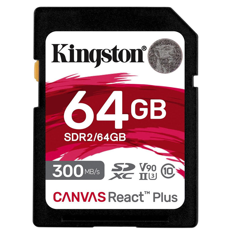 KINGSTON Canvas React Plus SD 64GB Class10 UHS-II SDR2/64GB pomnilniška kartica