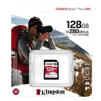 KINGSTON Canvas React Plus V60 SD 128 GB Class10 UHS-II SDR2V6/128GB pomnilniška kartica