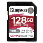 KINGSTON Canvas React Plus V60 SD 128 GB Class10 UHS-II SDR2V6/128GB pomnilniška kartica
