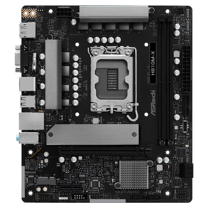 ASROCK H810M-X LGA1851 2xDDR5 mATX matična plošča