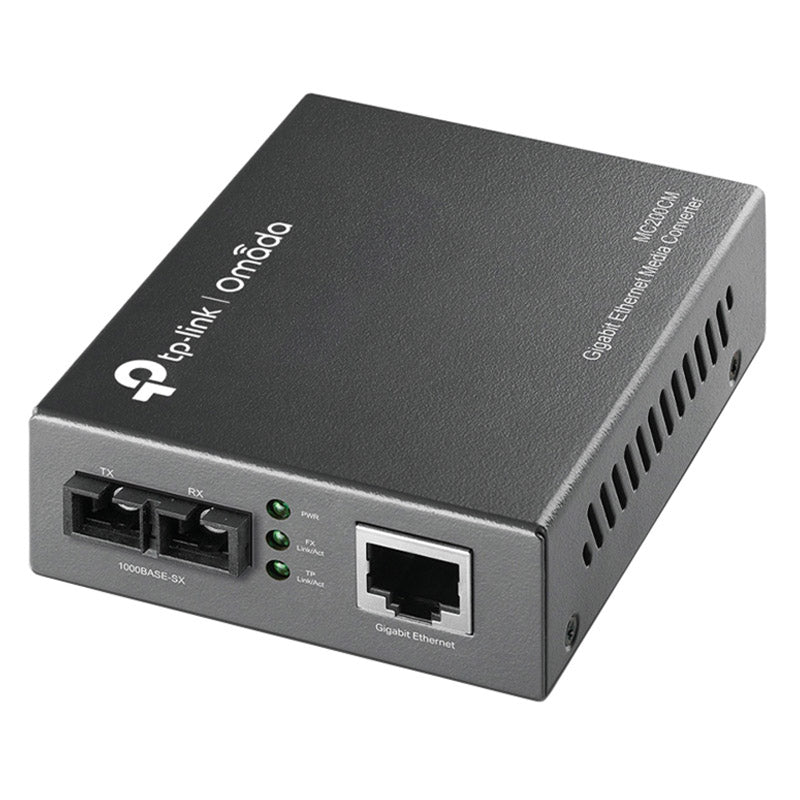 TP-LINK Omada MC200CM 1x Gigabit RJ45 1x Gigabit SC/UPC večnačinski medijski pretvornik
