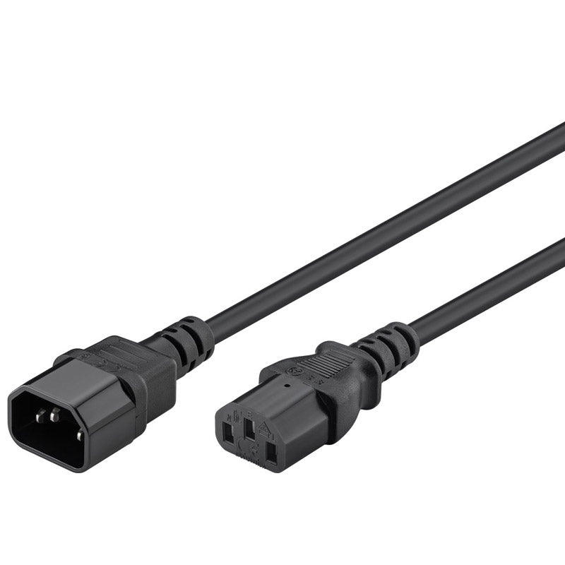 GOOBAY C13/C14 250V(AC) 3m črn poddaljševalni napajalni kabel