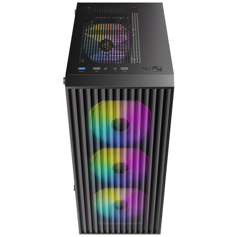 ANTEC AX27 RGB ELITE Midi-T ATX okno gaming črno ohišje