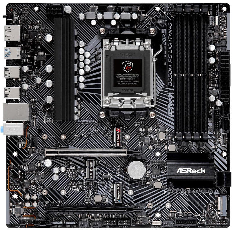 ASROCK B650M PG Lightning AM5 4xDDR5 mATX igralna matična plošča