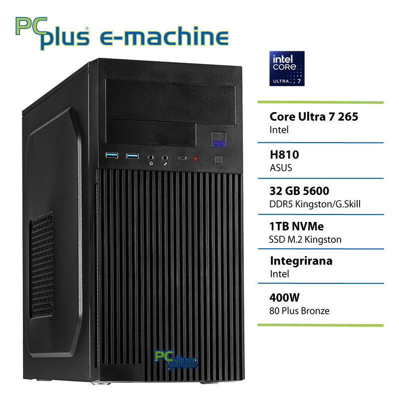 PCPLUS e-machine Ultra 7 265 32GB 1TB SSD namizni računalnik