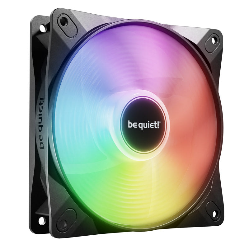 BE QUIET! LIGHT WINGS LX (BL132) obrnjen 120 mm 4-pinski PWM ARGB črn ventilator