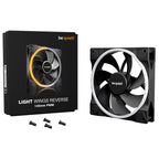 BE QUIET! LIGHT WINGS (BL134) Reverzni 140 mm 4-pin PWM ARGB črn ventilator
