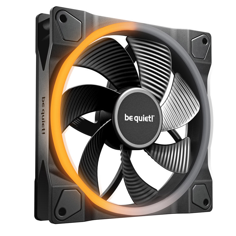 BE QUIET! LIGHT WINGS (BL134) Reverzni 140 mm 4-pin PWM ARGB črn ventilator