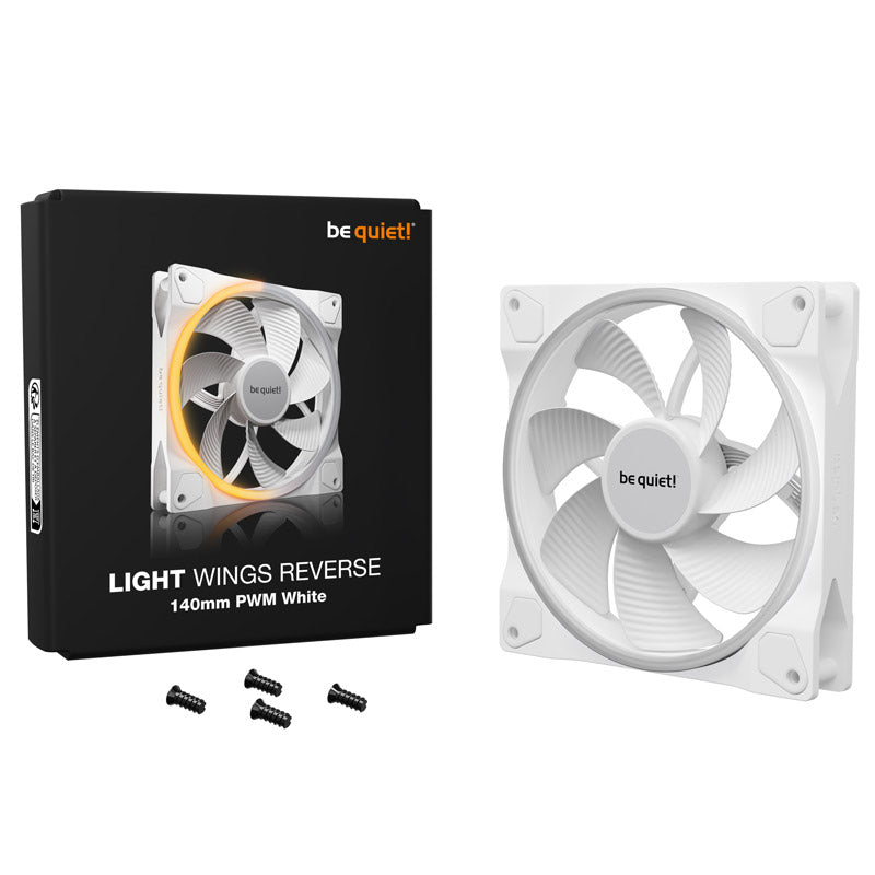 BE QUIET! LIGHT WINGS (BL135) vzvratni 140 mm 4-pinski PWM ARGB bel ventilator