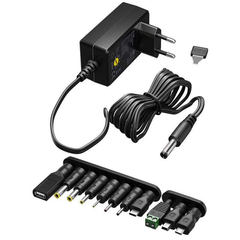 GOOBAY 3V-12V, do 12W/1,0A univerzalni napajalnik