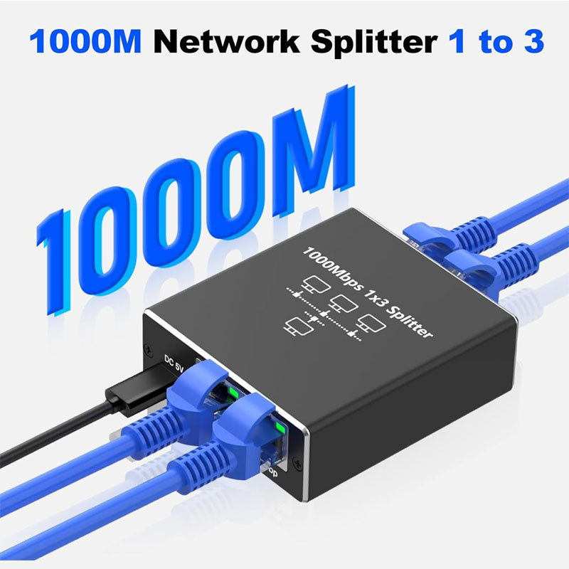 Gigabit Ethernet 1 na 3 RJ45 LAN mrežni razdelilec splitter switch