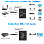 Gigabit Ethernet 1 na 4 RJ45 LAN mrežni razdelilec splitter switch
