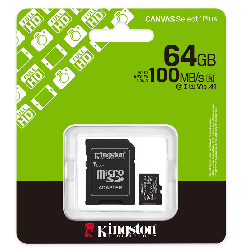KINGSTON Canvas Select Plus microSD 128GB Class10 UHS-I SD adapter SDCS3/128GB spominska kartica