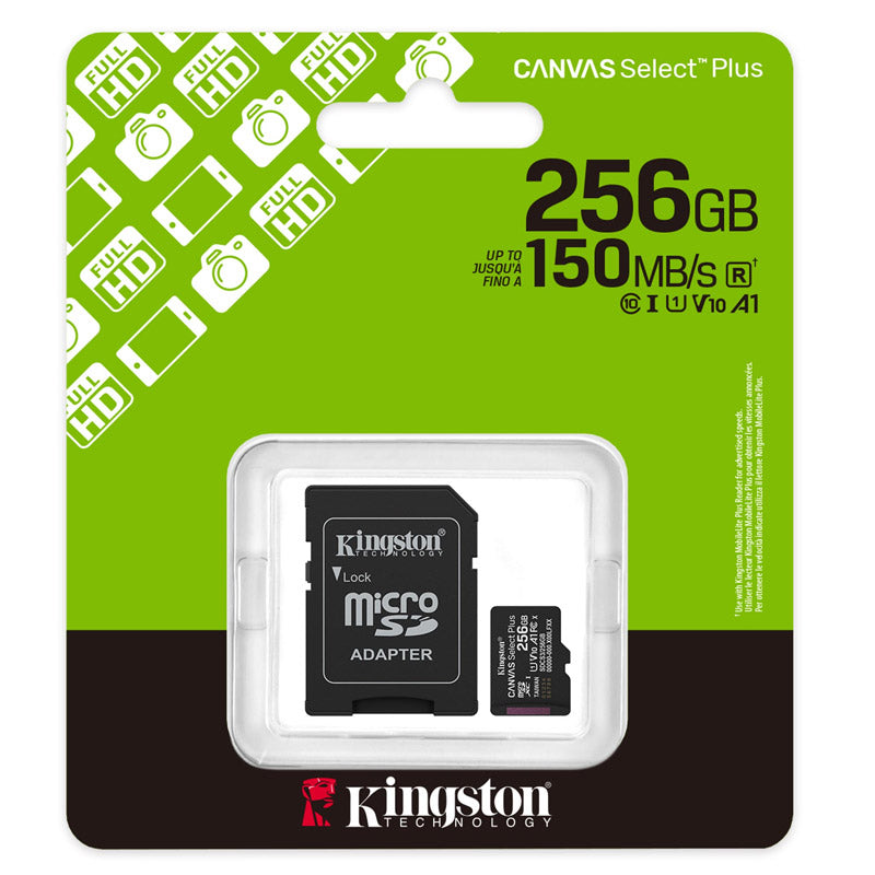 KINGSTON Canvas Select Plus microSD 256GB Class10 UHS-I SD adapter SDCS3/256GB spominska kartica