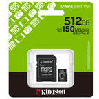 KINGSTON Canvas Select Plus microSD 512GB Class10 UHS-I SD adapter SDCS3/512GB pomnilniška kartica