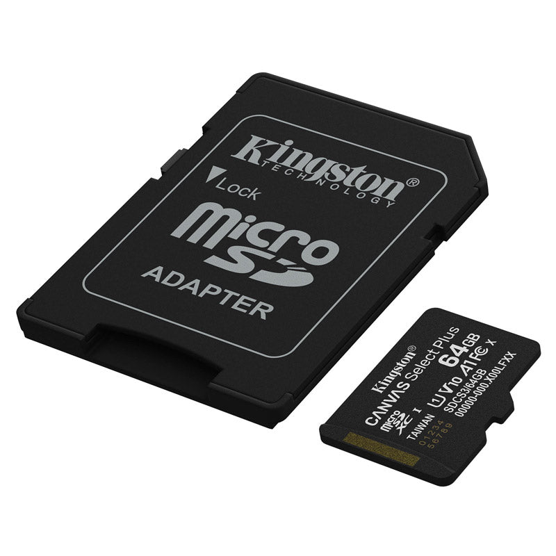KINGSTON Canvas Select Plus microSD 64GB Class10 UHS-I SD adapter SDCS3/64GB spominska kartica