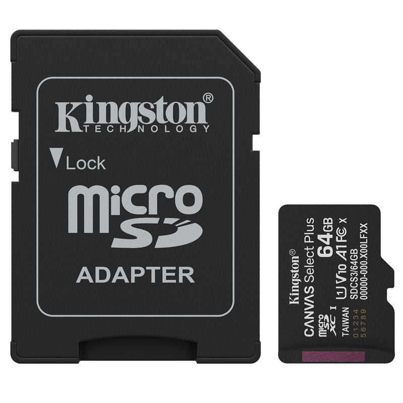 KINGSTON Canvas Select Plus microSD 64GB Class10 UHS-I SD adapter SDCS3/64GB spominska kartica