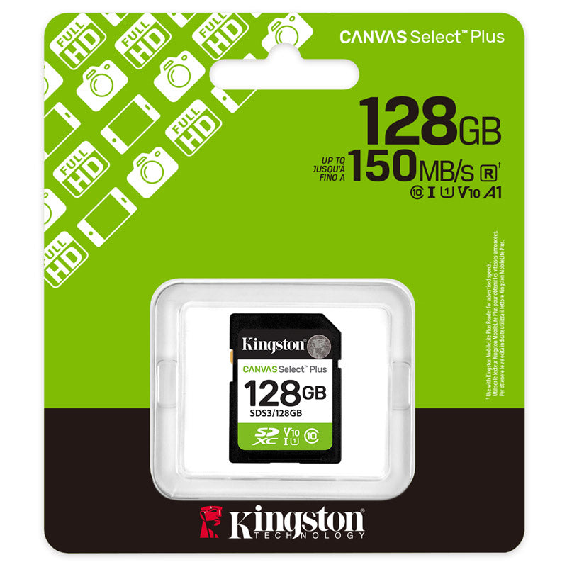 Spominska kartica KINGSTON Canvas Select Plus SD 128 GB, razred 10, UHS-I SDS3/128GB