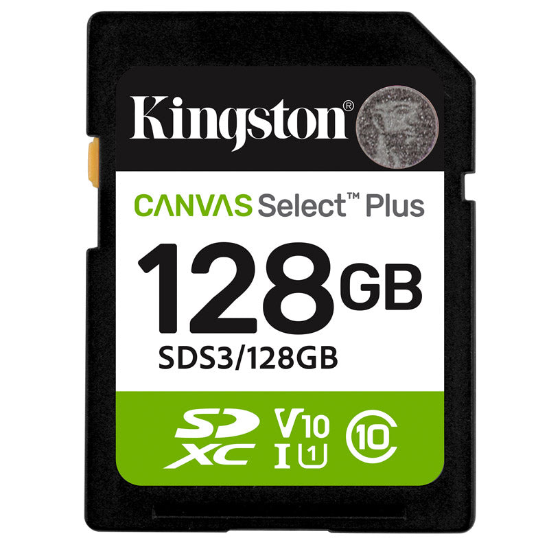 Spominska kartica KINGSTON Canvas Select Plus SD 128 GB, razred 10, UHS-I SDS3/128GB