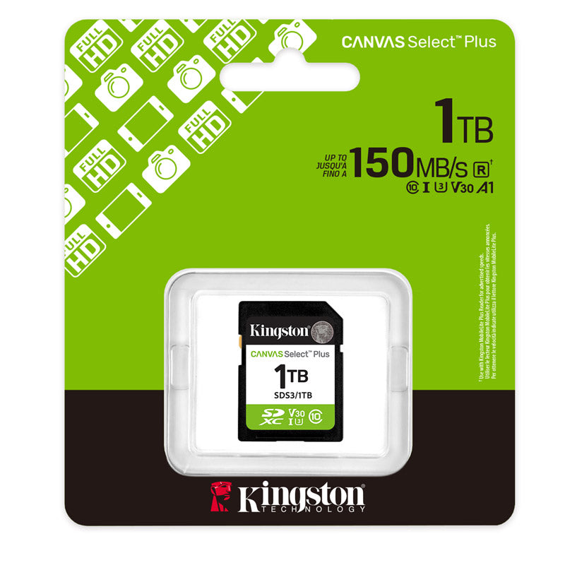 KINGSTON Canvas Select Plus SD 1TB Class10 UHS-I SDS3/1TB spominska kartica