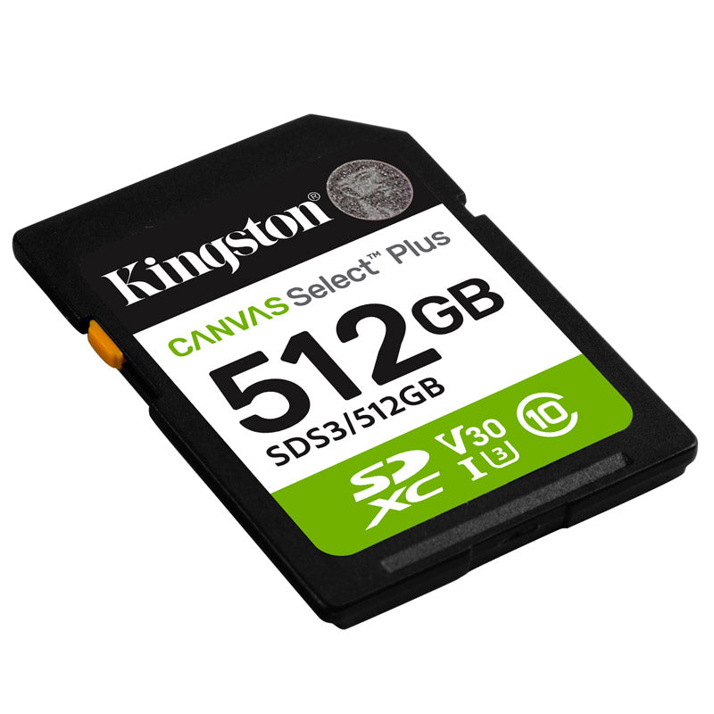 KINGSTON Canvas Select Plus SD 512GB Class10 UHS-I SDS3/512GB pomnilniška kartica