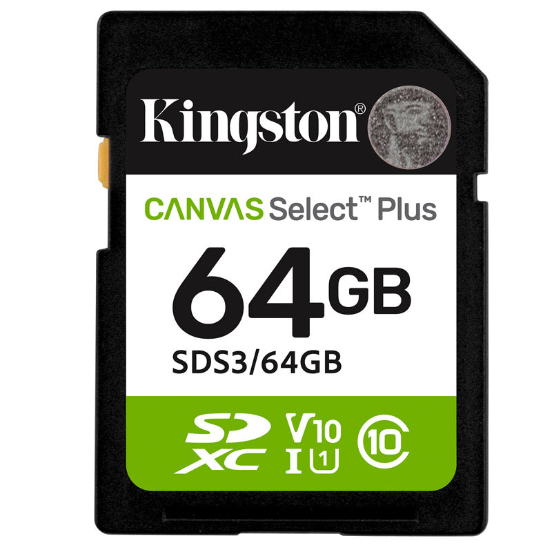 KINGSTON Canvas Select Plus SD 64GB Class10 UHS-I SDS3/64GB pomnilniška kartica
