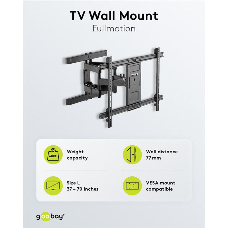 GOOBAY Pro FULLMOTION (L) 37-70" do 60kg stenski nosilec za TV