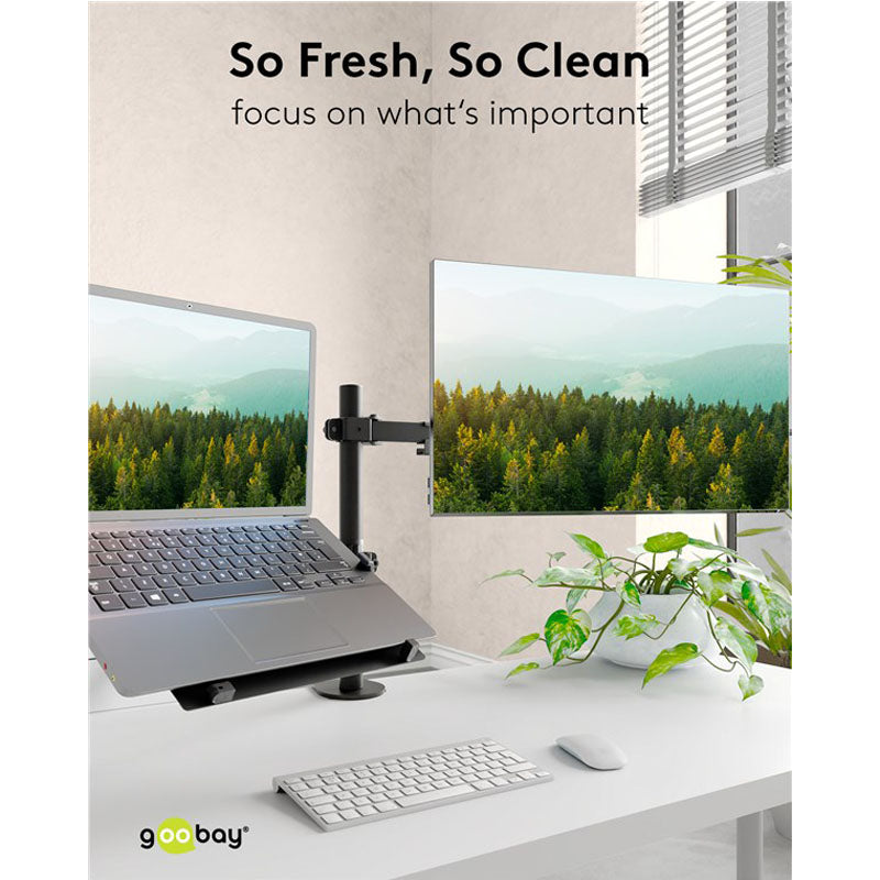 GOOBAY Basic Arm Flex 13-32" 8kg univerzalni namizni nosilec za prenosnik in monitor