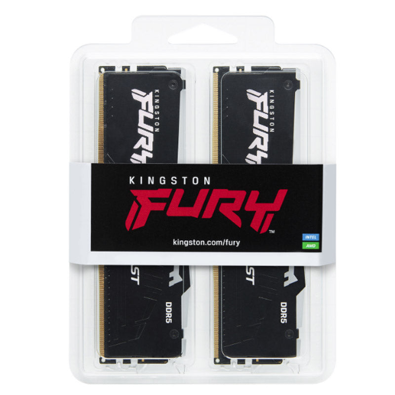 KINGSTON Fury Beast 64GB (2x32GB) 6400MT/s DDR5 CL32 EXPO KF564C32BBEAK2-64 RGB RAM pomnilnik