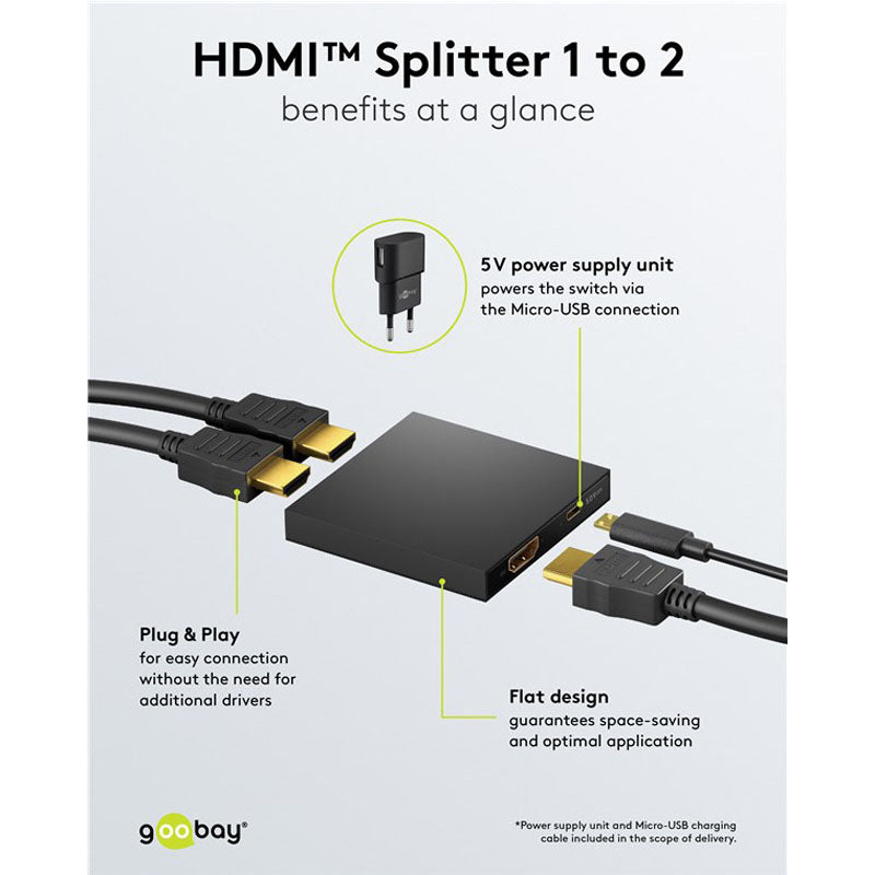 GOOBAY HDMI 2 na 1 4K pretvornik stikalo