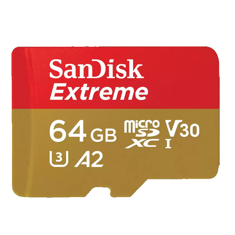 SANDISK Extreme microSDXC 64GB UHS-I 4K UHD SD adapter SDSQXAH-064G-GN6MA spominska kartica