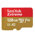 SANDISK Extreme microSDXC 128GB UHS-I 4K UHD SD adapter SDSQXAA-128G-GN6MA pomnilniška kartica