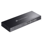 TP-LINK Omada ES220GMP 20-vratno 16x Gigabit PoE+ RJ45 2x Gigabit RJ45 2x Gigabit SFP nadzorovano mrežno stikalo