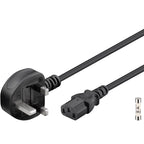 GOOBAY 250V(AC) IEC UK 1,5m črn napajalni kabel