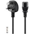 GOOBAY 250V(AC) IEC UK 1,5m črn napajalni kabel