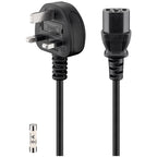 GOOBAY 250V(AC) IEC UK 1,5m črn napajalni kabel