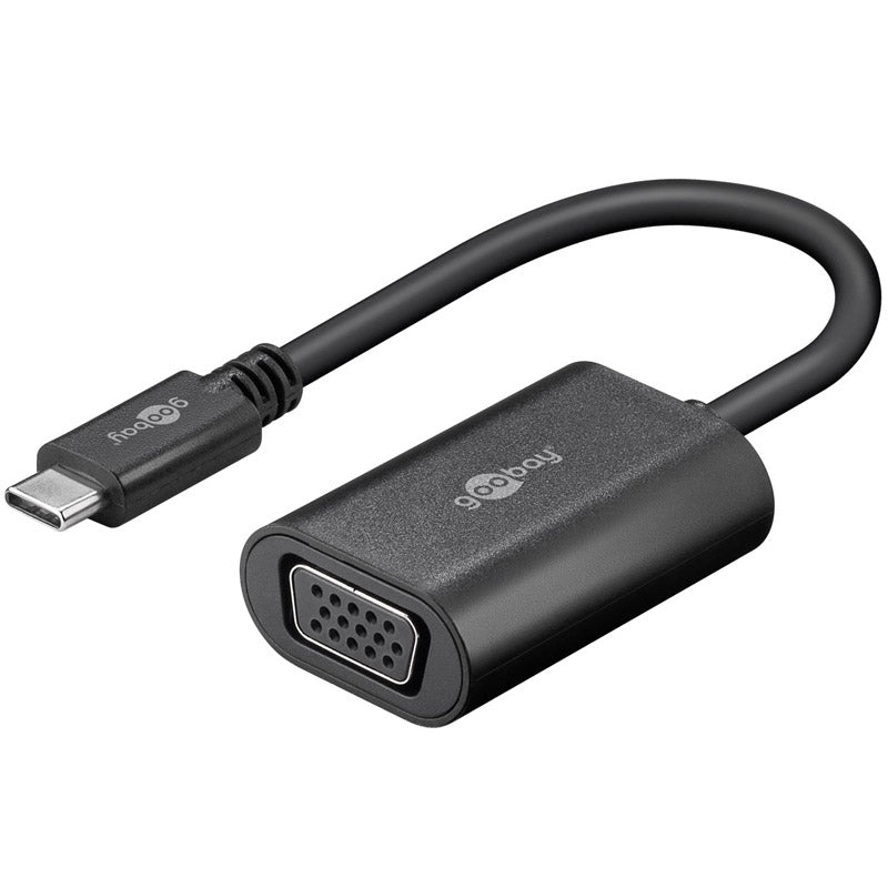 GOOBAY USB-C na VGA FHD črn adapter