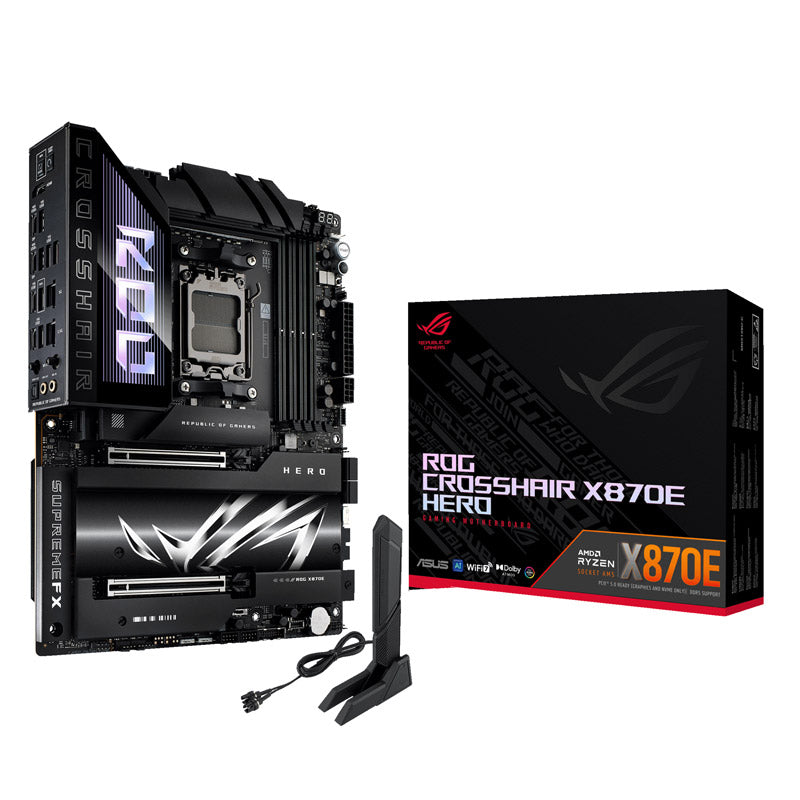 ASUS ROG CROSSHAIR X870E HERO AM5 DDR5 WiFi RGB igralna ATX matična plošča