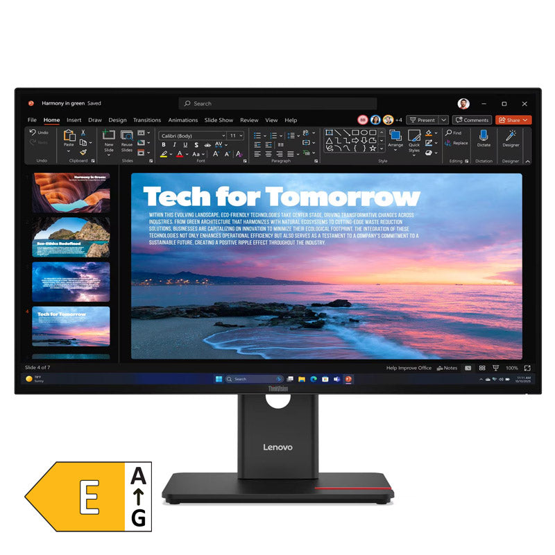 LENOVO ThinkVision T27QD-40 27" (68,58cm) QHD IPS DP/HDMI/USB-C/LAN monitor