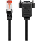 GOOBAY S/FTP (PiMF) CAT 6 3m črn omrežni dodatni kabel