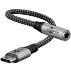 GOOBAY USB-C na 3.5mm AUX 0,15m črn/siv avdio adapter kabel