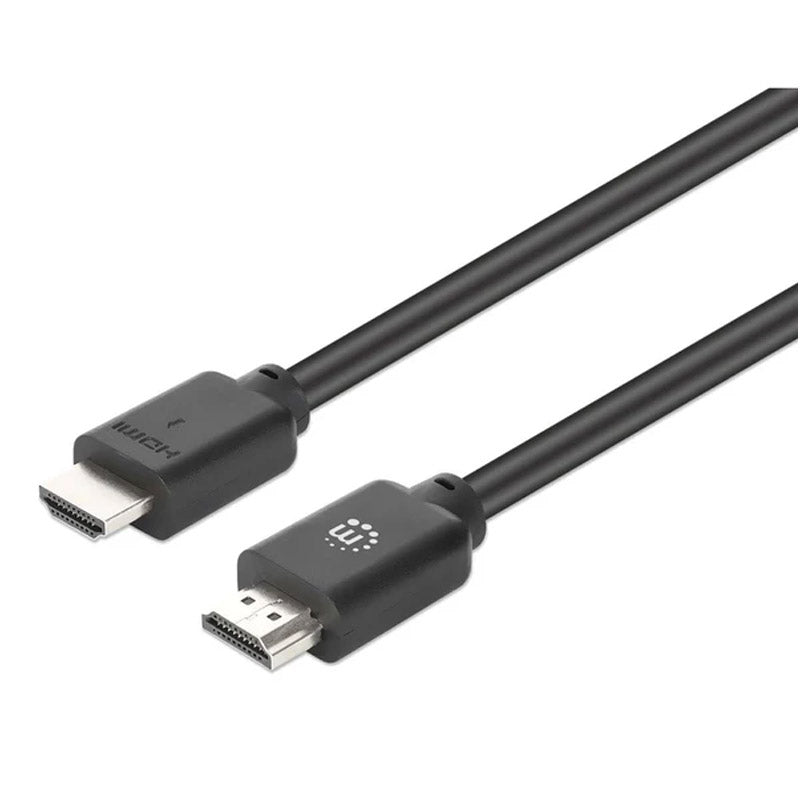 MANHATTAN High Speed ​​HDMI (M/M) 4K 60Hz 22,5m z Ethernet pozlačen črn kabel