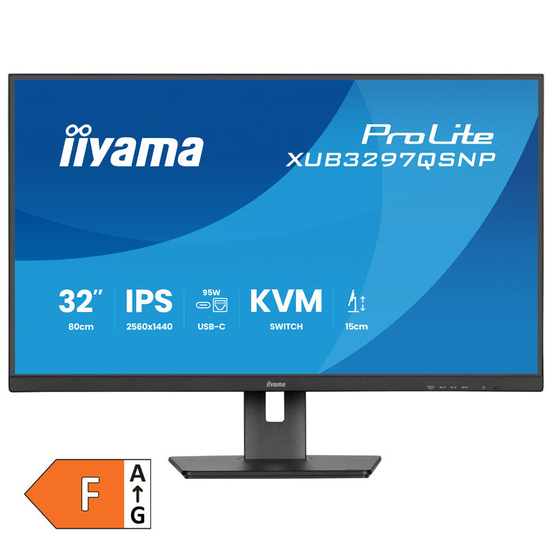 IIYAMA ProLite XUB3297QSNP-B1 80cm (32") WQHD 2K IPS HDMI/DP/USB-C LAN KVM zvočniki monitor